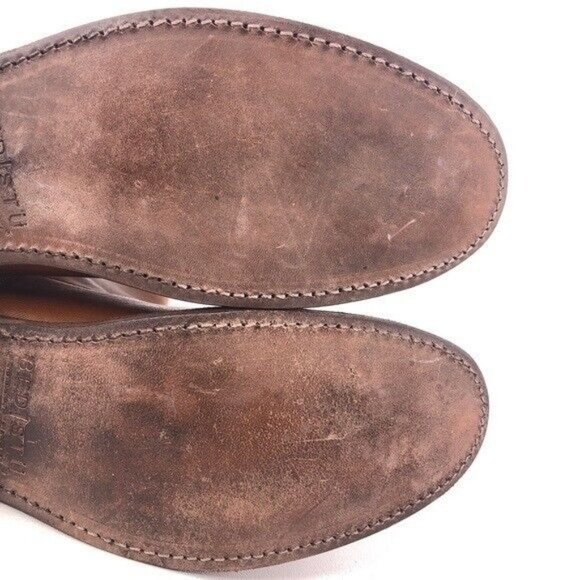 Bed Stu Rustic Brown Leather Zip Ankle Boots 11 - Picture 12 of 13